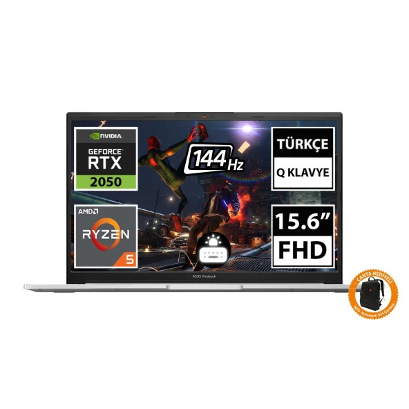 Asus VivoBook Pro 15 M6500QF-HN017A2 Ryzen5 5600H 16GB 2TBSSD RTX2050 15.6" FullHD FreeDOS Taşınabilir Bilgisayar-CNT003