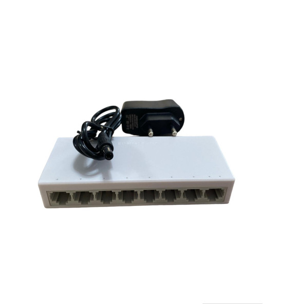 8 PORT SWİTCH SVİÇ MODEM PC ARASI TV POS CİHAZI İÇİN KABLOLU 1 GİRİŞ 7 ÇIKIŞ 10/100