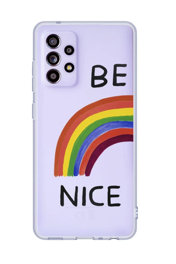 Galaxy A13 Uyumlu Be Nice Desenli Premium Şeffaf Silikonlu Telefon Kılıfı ürün görseli