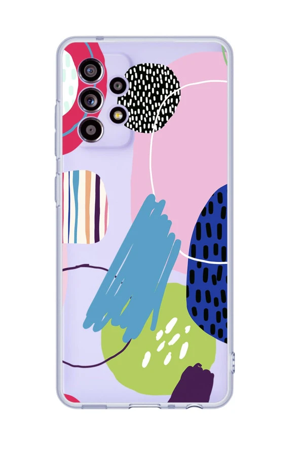 Galaxy A13 Uyumlu Art Design Desenli Premium Şeffaf Silikonlu Telefon Kılıfı ürün görseli