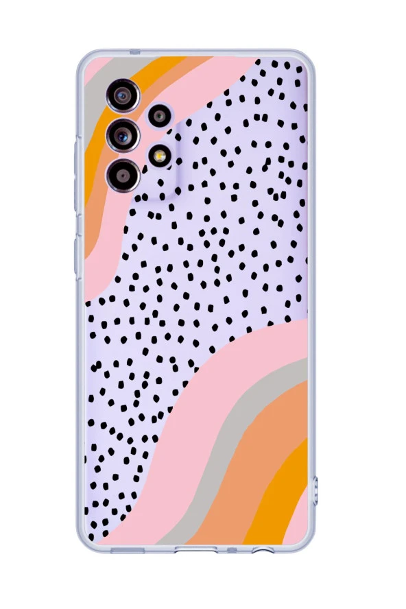 Galaxy A13 Uyumlu Çikolatalı Çilekler Desenli Premium Şeffaf Silikonlu Telefon Kılıfı ürün görseli