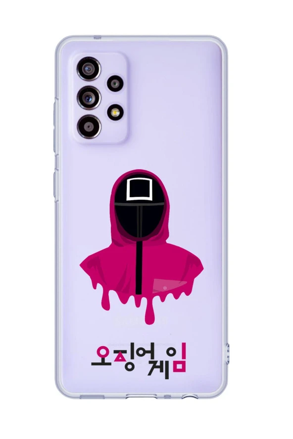 Galaxy A13 Uyumlu Squid Game Desenli Premium Şeffaf Silikonlu Telefon Kılıfı ürün görseli
