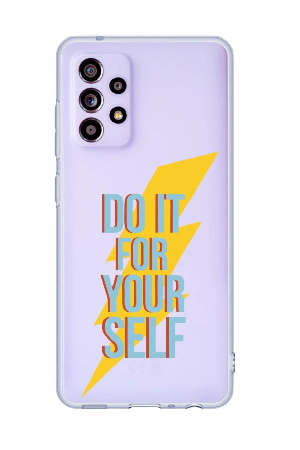 Galaxy A13 Uyumlu Doit Desenli Premium Şeffaf Silikonlu Telefon Kılıfı ürün görseli