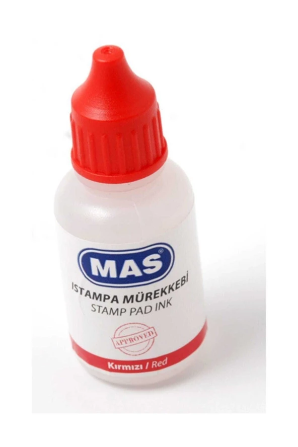 MAS ISTAMPA MÜREKKEBİ 20 ML KIRMIZI 464