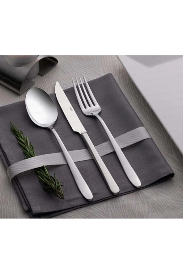 Nehir sultan yemek kaşık - 6 lı yemek kaşığı paslanmaz çelik - Resim 2