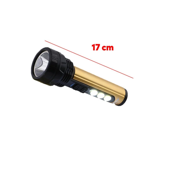 El Feneri Şarjlı Led Işıldak Kamp Lambası 1500 Mah Gece Aydınlatma 3 W 3 W Beyaz Işık - 3