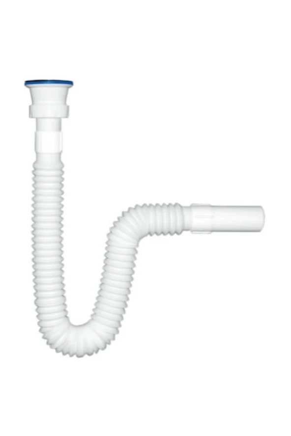 Uzun Körüklü Lavabo Sifonu Lavabo Evye Gider Borusu 1.30 Metre