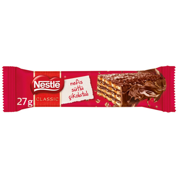 Nestle Classic Sütlü Çikolatalı Çıtır Gofret 27 Gr 20 Adet