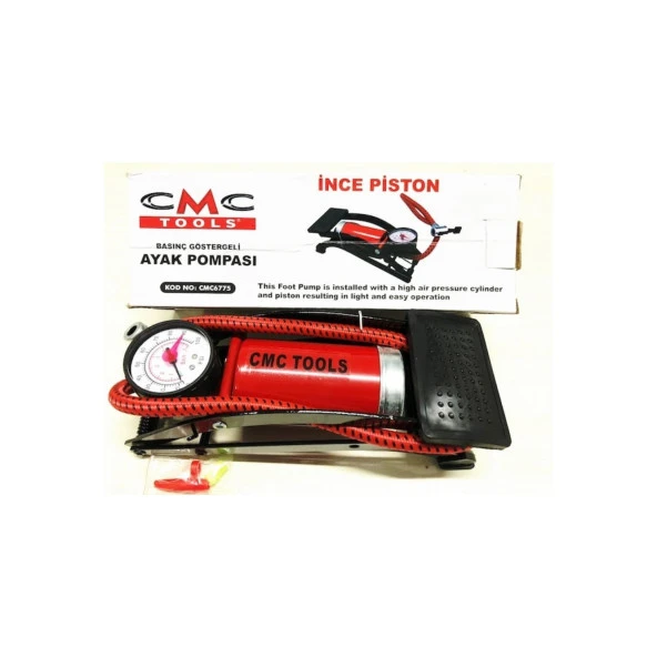 Cmc Tools Ayak Pompası Tek Piston Basınç Göstergeli 6775