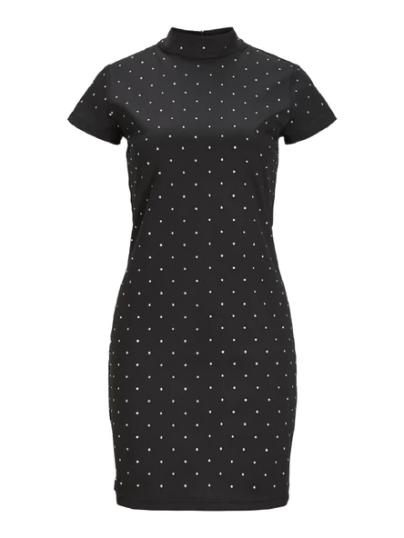 JJXX Bayan Boyunlu Siyah Renk Parti Elbisesi 12246645 - Resim 5