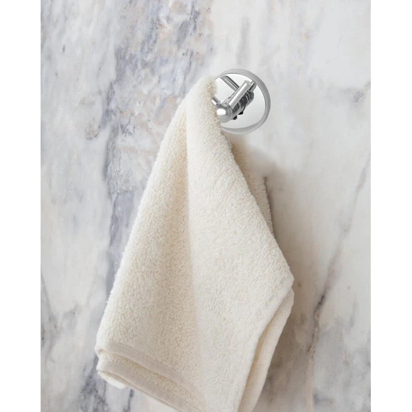 Vidalı Banyo Lavabo Wc Askısı Çatal 2'li Askılık Krom Renk Metal Sağlam Aparat Bornoz Havlu Asma Askı - Resim 2