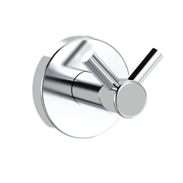 Vidalı Banyo Lavabo Wc Askısı Çatal 2'li Askılık Krom Renk Metal Sağlam Aparat Bornoz Havlu Asma Askı - Resim 5