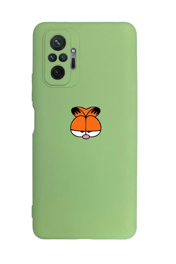 Xiaomi Redmi Note 10 Pro Uyumlu Garfield Desenli Premium Silikonlu Lansman Telefon Kılıfı