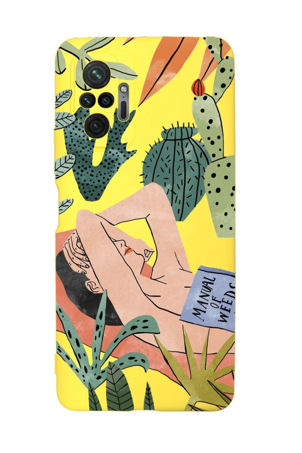 Xiaomi Redmi Note 10 Pro Max Uyumlu Manual of Weeds Desenli Premium Silikonlu Lansman Telefon Kılıfı - Resim 4