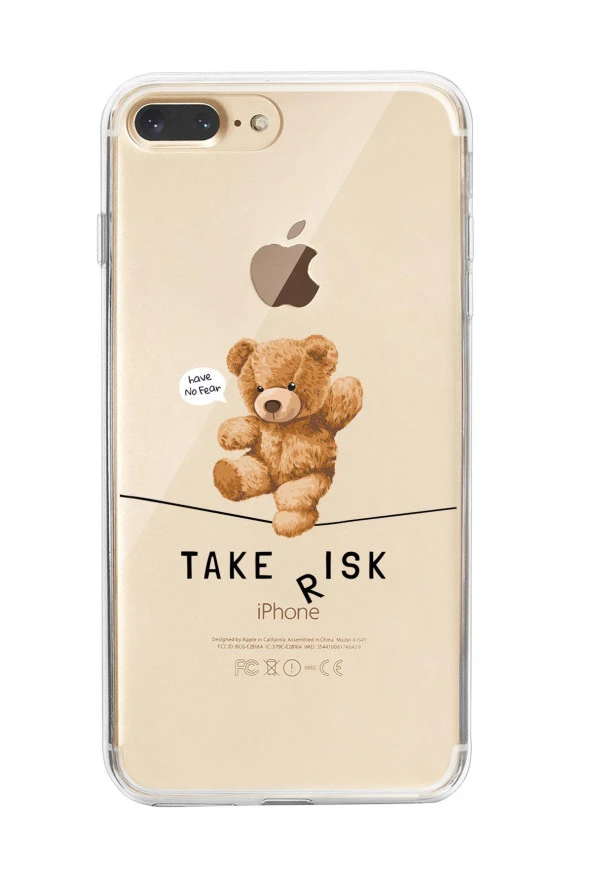 iPhone 8 Plus Take Risk Premium Şeffaf Silikon Kılıf ürün görseli