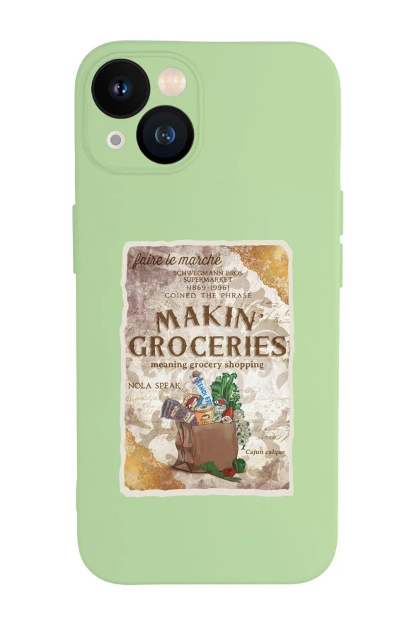 iPhone 13 Mini Makin Groceries Premium Silikonlu Telefon Kılıfı ürün görseli 1