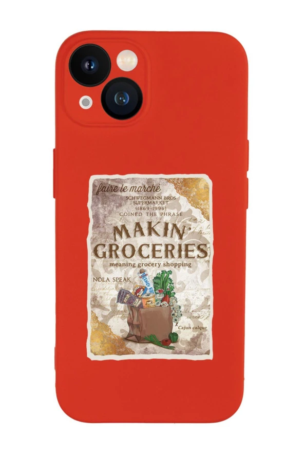 iPhone 13 Mini Makin Groceries Premium Silikonlu Telefon Kılıfı - Resim 3