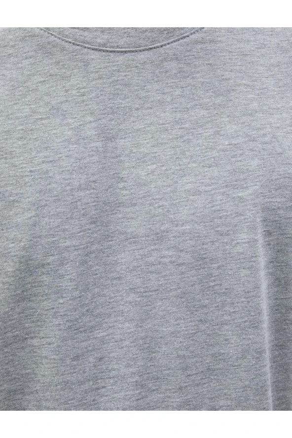 Basic Oversize Tişört Bisiklet Yaka Kısa Kollu - 5