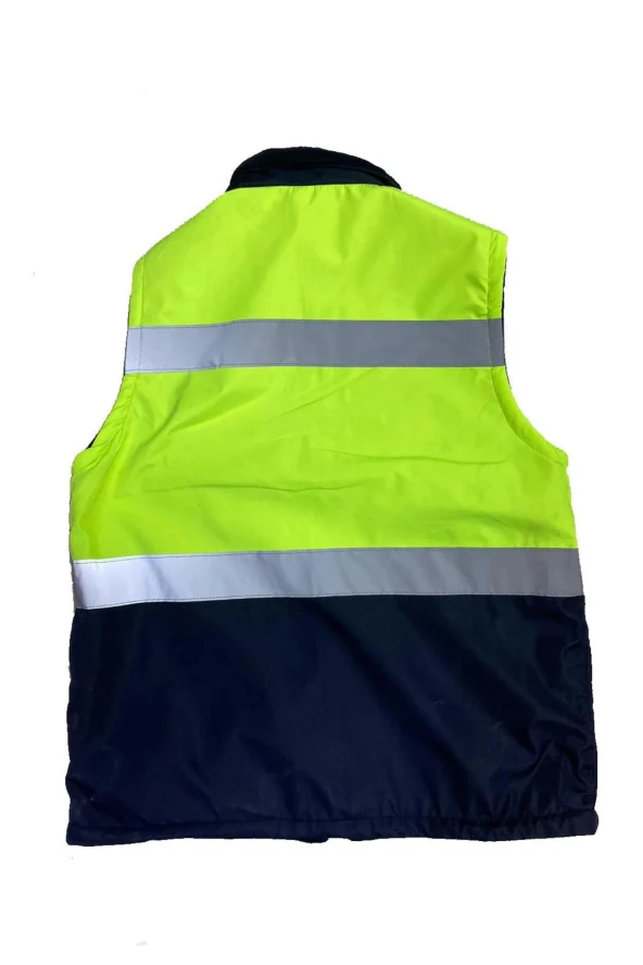 YEŞİL-MAVİ POLARLI KIŞLIK İKAZ YELEĞİ - 2