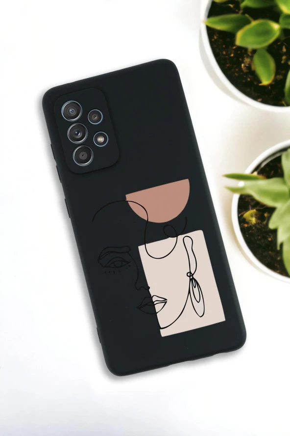 Samsung Galaxy A73 Uyumlu Women Art Desenli Premium Silikonlu Lansman Telefon Kılıfı