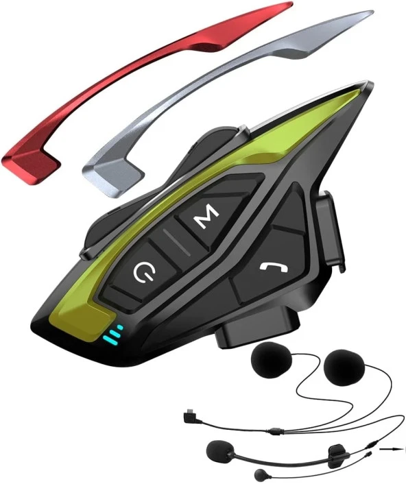 Shark Pro 8 Kişilik İntercom Motosiklet Kask Bluetooth İnterkom Seti Shark-08