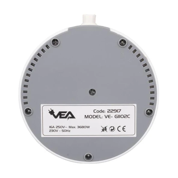 VEA  2'Lİ Telefon Standlı 1 Adet Usb 1 Adet Type-C Girişli 3680 Watt 16 Amper 1.5 Metre Kablolu Anahtarlı Çoklu Priz Golyat Fiş Priz - 7