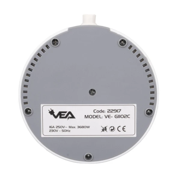 VEA  2'Lİ Telefon Standlı 1 Adet Usb 1 Adet Type-C Girişli 3680 Watt 16 Amper 1.5 Metre Kablolu Anahtarlı Çoklu Priz Golyat Fiş Priz - 3
