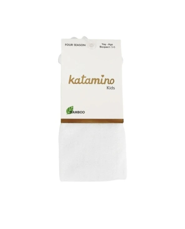 Katamino Mirabel Kız Bambu Külotlu Çorap K30207 Beyaz