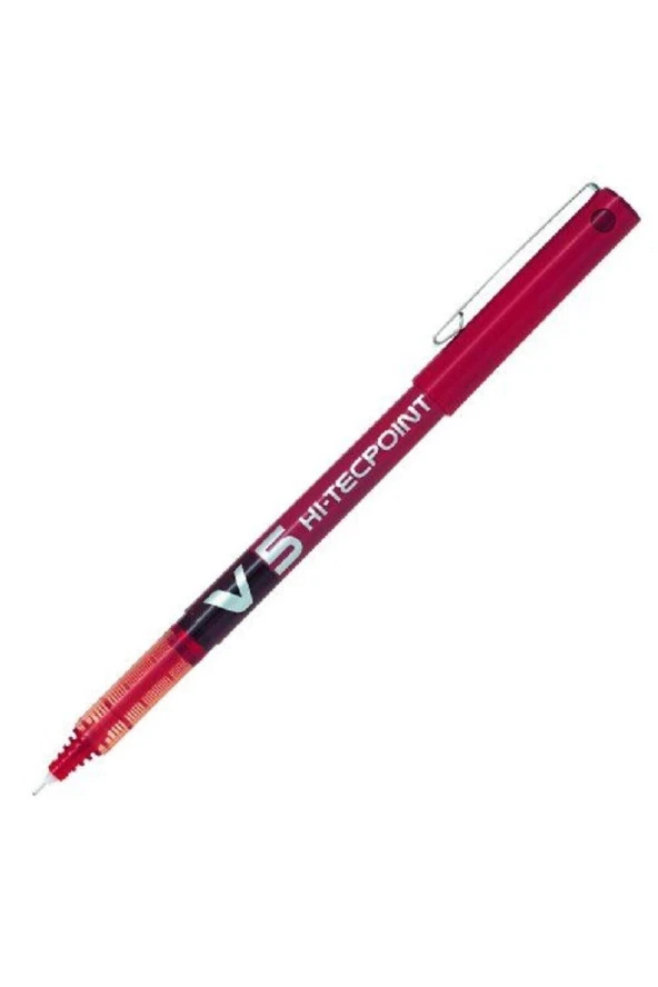 Pilot V5 Hi-Tecpoint İğne Uçlu Kalem 0.5 mm Kırmızı