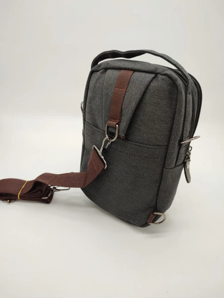 Dikey Model Erkek El ve Göğüs Çantası - Resim 9