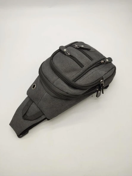 Küçük Boy Sade Model Erkek El ve Göğüs Çantası Siyah Renk - Resim 9