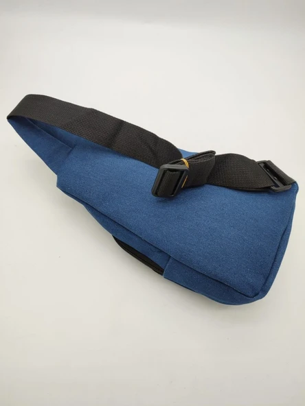 Orta Boy Sade Model Erkek El ve Göğüs Çantası Mavi Renk - 10