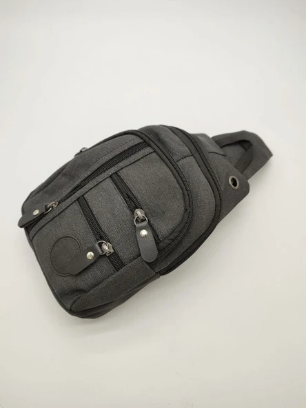 Küçük Boy Sade Model Erkek El ve Göğüs Çantası Siyah Renk - Resim 11