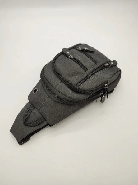 Küçük Boy Sade Model Erkek El ve Göğüs Çantası Siyah Renk - Resim 12