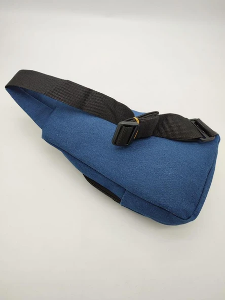 Orta Boy Sade Model Erkek El ve Göğüs Çantası Mavi Renk - 7