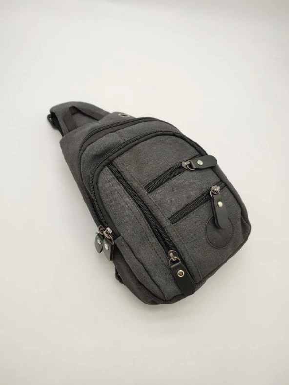 Küçük Boy Sade Model Erkek El ve Göğüs Çantası Siyah Renk - Resim 2