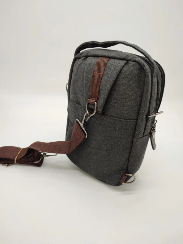 Dikey Model Erkek El ve Göğüs Çantası - Resim 5