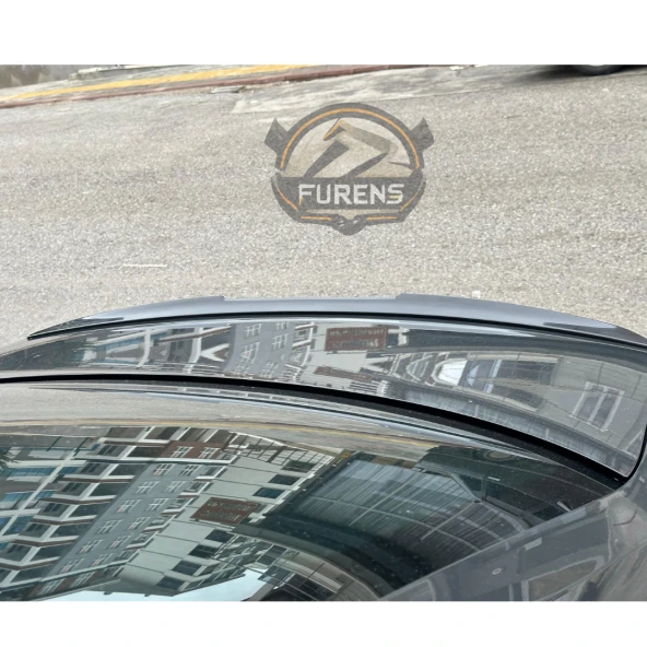 Volkswagen VW CC Bagaj Üstü Slim Yarasa Spoiler Piano Black Parlak Siyah - Resim 5