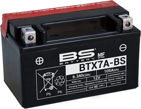Bs Btx7a-Bs 2014-2018 Peugeot Django 150 Uyumlu Akü Sulu Akü