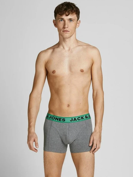 Jack Jones Ian Solıd 3 Lü Paket Erkek Boxer 12198233 - Resim 2