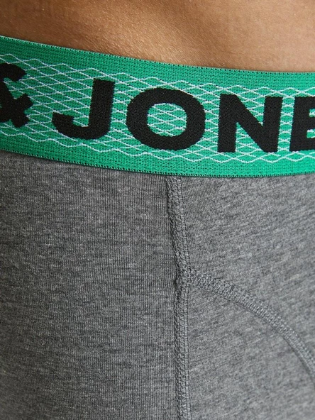 Jack Jones Ian Solıd 3 Lü Paket Erkek Boxer 12198233 - Resim 6