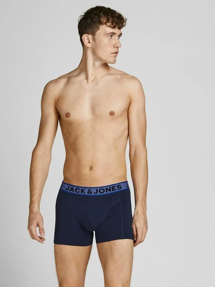 Jack Jones Ian Solıd 3 Lü Paket Erkek Boxer 12198233 - Resim 5