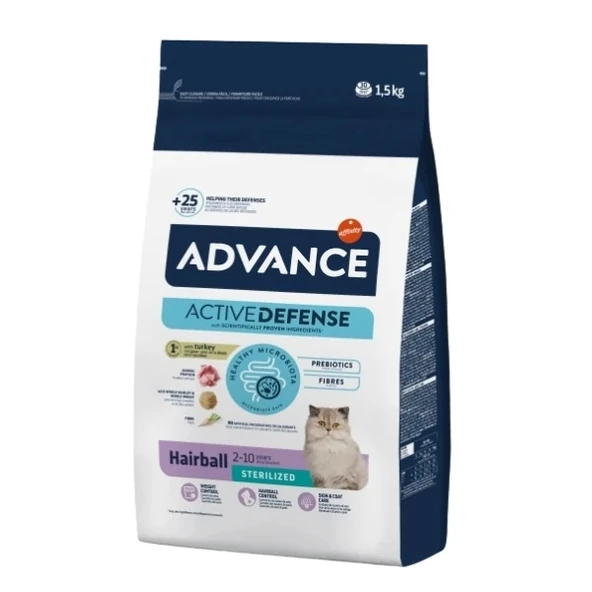 Advance Sterilised Hairball 1.5 Kg Kısırlaştırılmış Kuru Kedi Maması