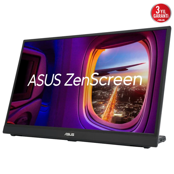 17.3 ASUS ZENSCREEN MB17AHG 17.3 GAMING TASINABILIR USB IPS FREESYNC 1920x1080 5MS 144HZ HDMI USB-C 3YIL MAT EKRAN L STAND EYECARE Monitör ürün görseli 1