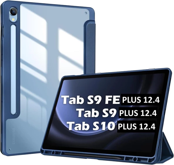 Samsung Galaxy Tab S9 FE Plus/S10 Plus/S9 Plus Kılıf Grafiti Şeffaf Kalem Bölmeli X610-16-810-18 X820 - 10