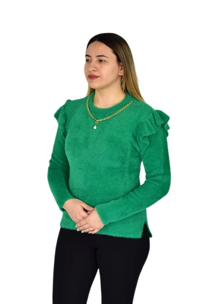 Kadın Yumoş Triko Zincirli Kazak BGL-ST03356 - Resim 12