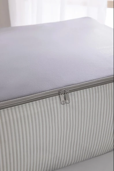 İp Kulplu Pike Battaniye Yastık Hurcu Dolapiçi Baza Altı Hurç 46x62x22 1 Adet - 3