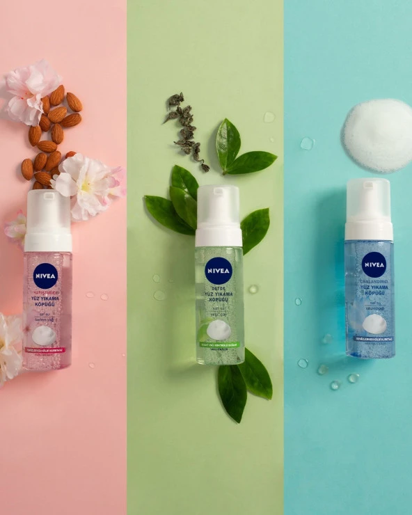 NIVEA Detox Yüz Yıkama Köpüğü Yağlı Ciltler 150ml Gözenek Arındırıcı Yeşil Çay ve Antioksidan içerir - 6