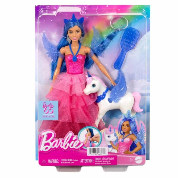 Barbie Mavi Saçlı Prenses Bebek HRR16 - 4
