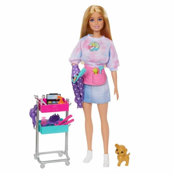 Barbie Malibu Stilist Bebek Oyun Seti HNK95 - 2